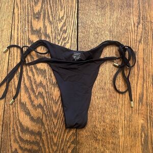 Monday Swimwear Classic Black Tie Bikini Bottom